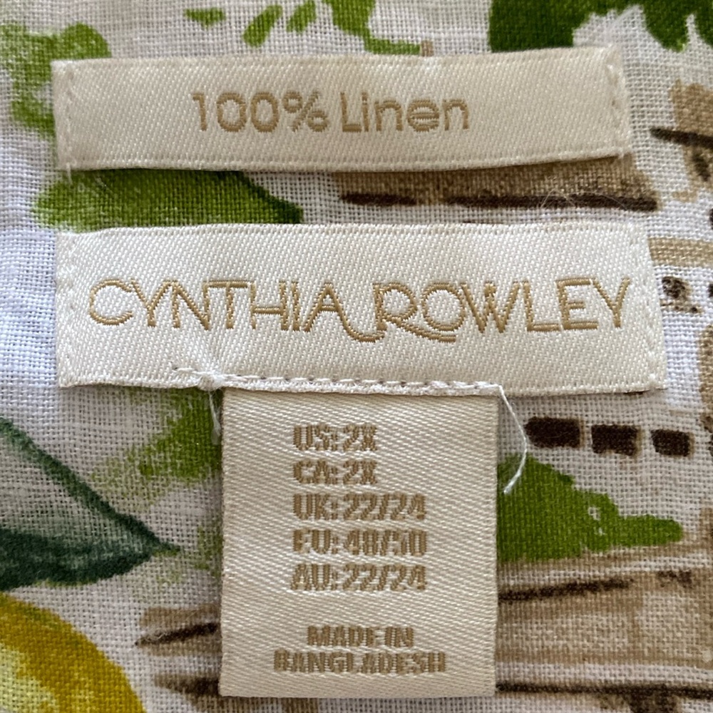 Women’s Cynthia Rowley linen button front blouse/jacket - Picture 10 of 10